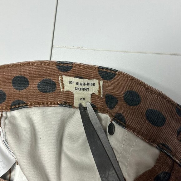 Madewell 10" High-Rise Skinny Leopard Jeans - Size 28 - Picture 4 of 10